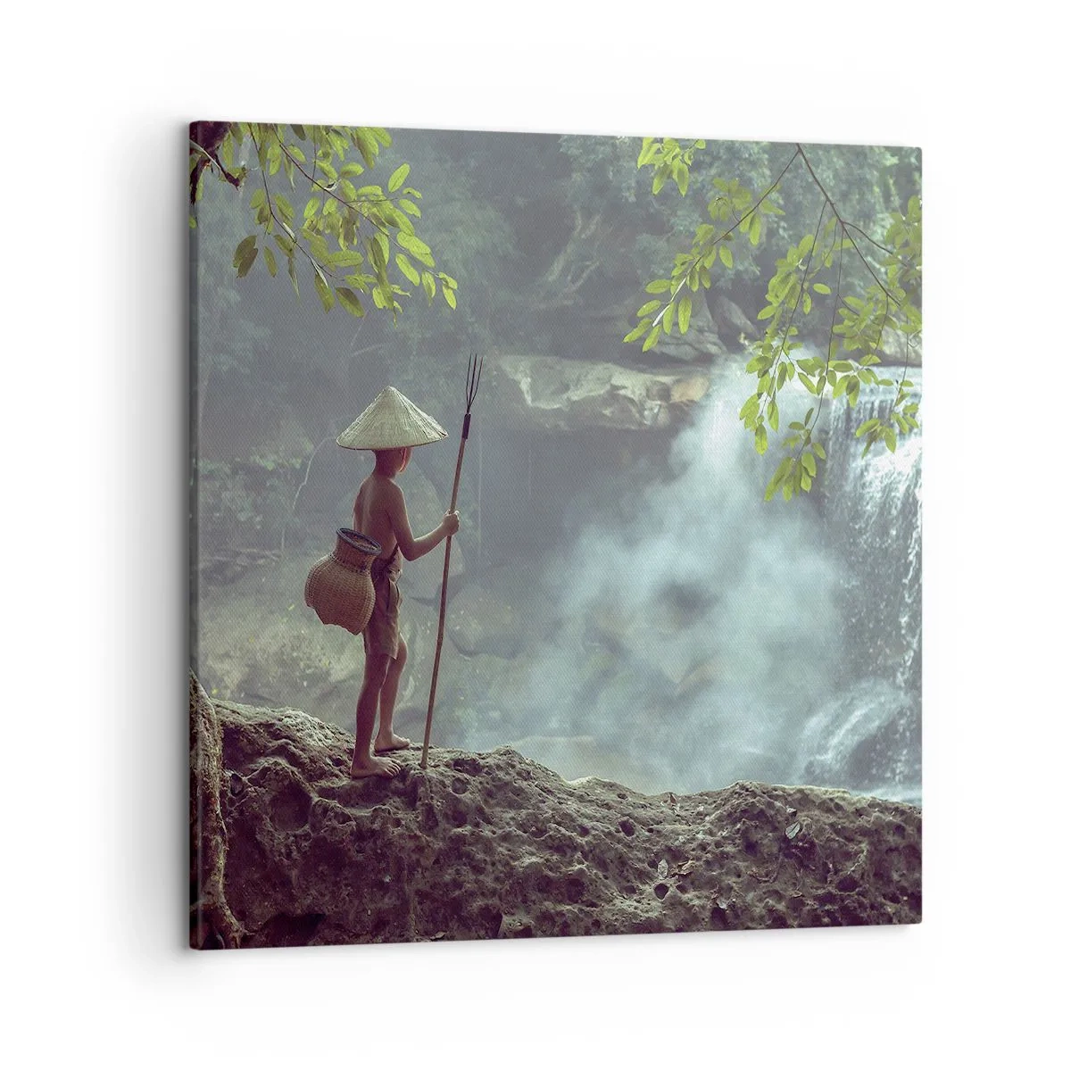 Lærredstryk - Billede på lærred - Venlig med naturen - 50x50 cm