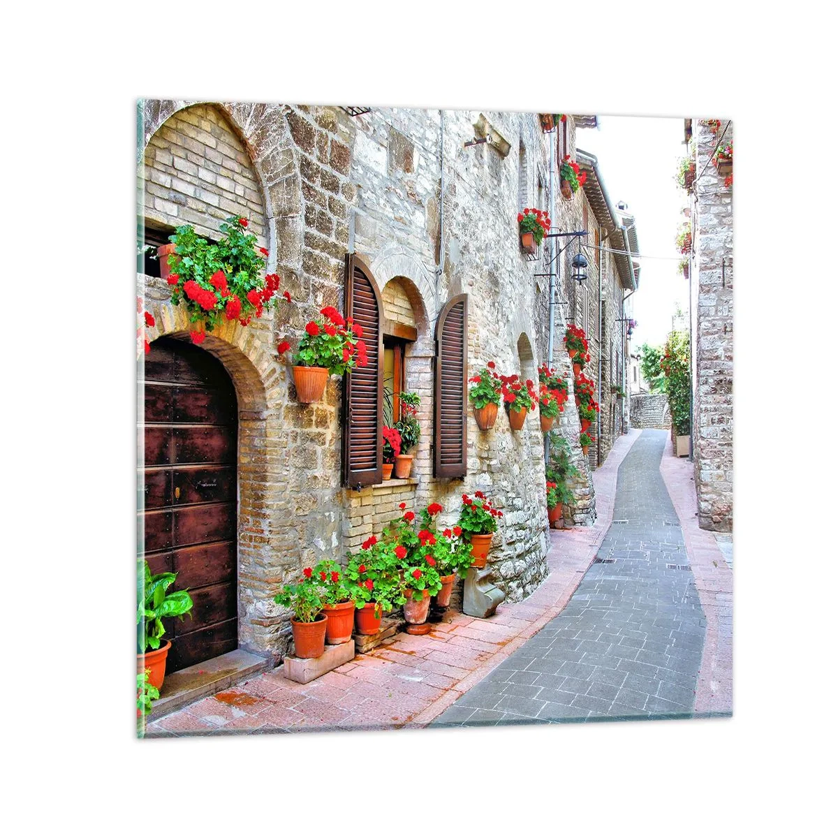Billede på glas - Italiensk atmosfære - 30x30 cm