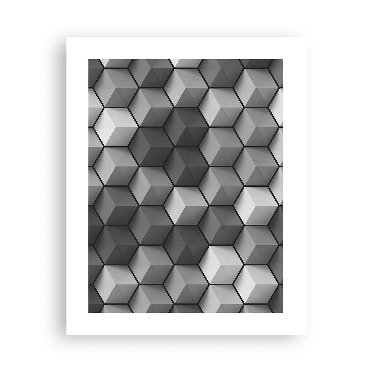 Plakat - Kubistisk puslespil - 40x50 cm