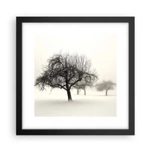 Plakat i sort ramme - Vintersøvn - 30x30 cm