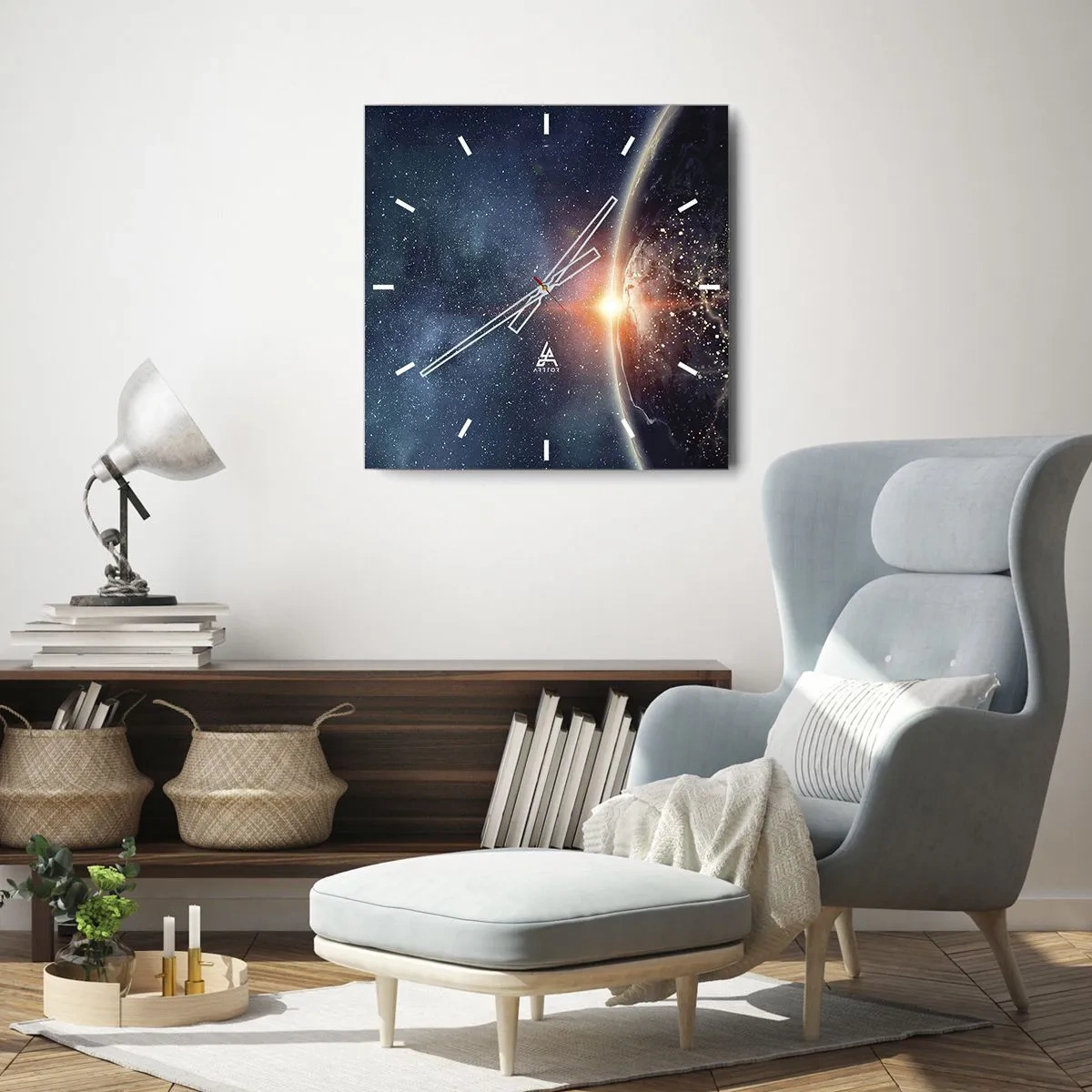 Vægur, Uret - I det nye perspektiv - 40x40 cm