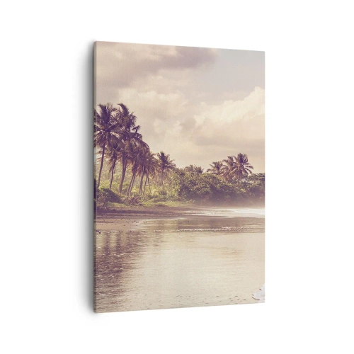 Lærredstryk - Billede på lærred - Kærtegner bølgerne - 50x70 cm