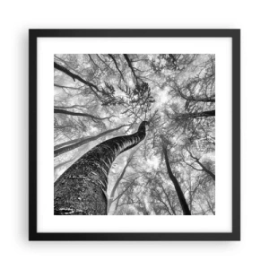 Plakat i sort ramme - Kapløb mod lyset - 40x40 cm