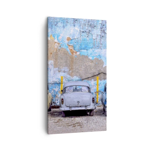 Lærredstryk - Billede på lærred - Møde for veteraner - 45x80 cm