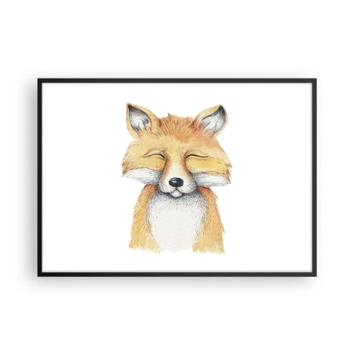 Plakat i sort ramme - Rævehumor - 100x70 cm