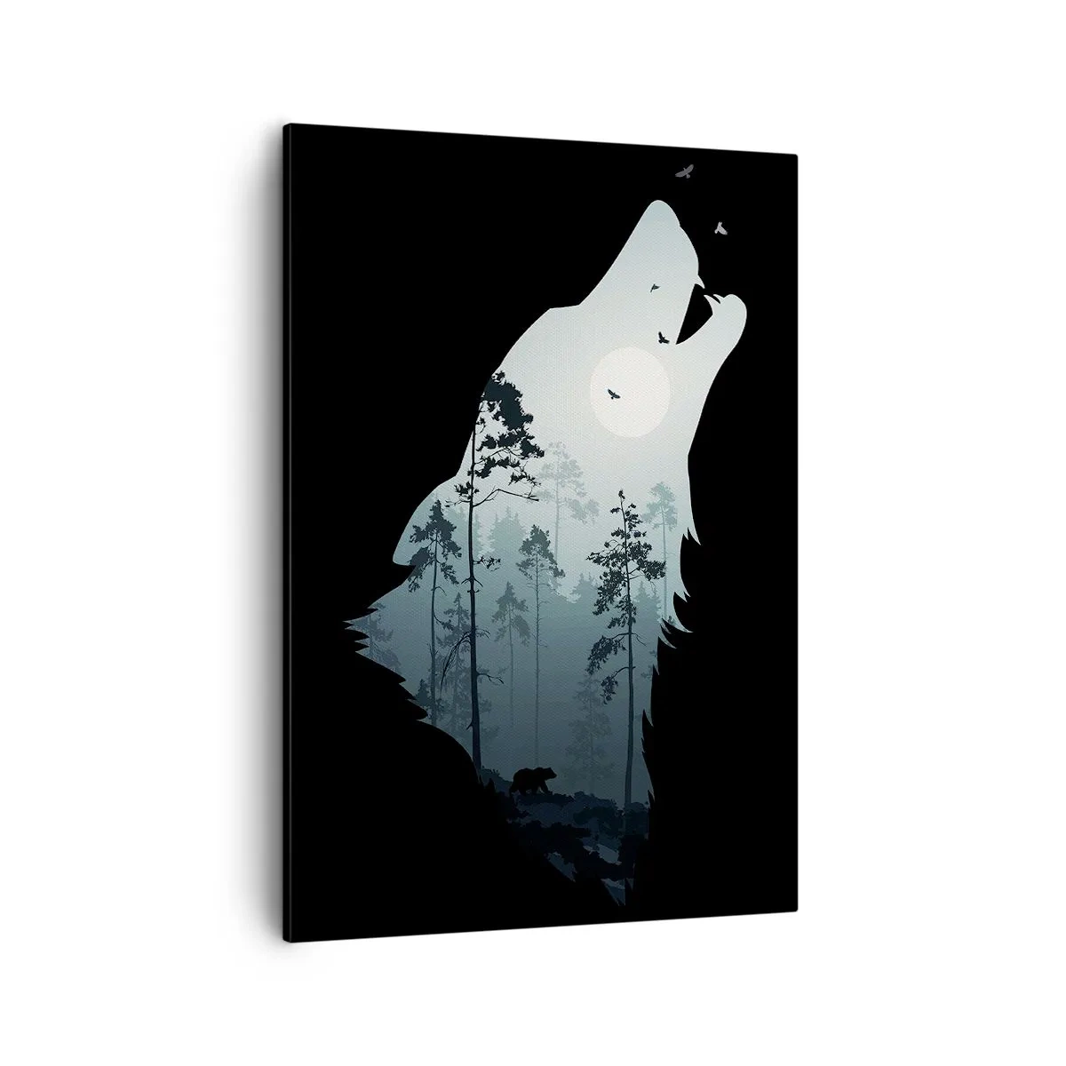 Lærredstryk - Billede på lærred - Skovnattens stemme - 50x70 cm