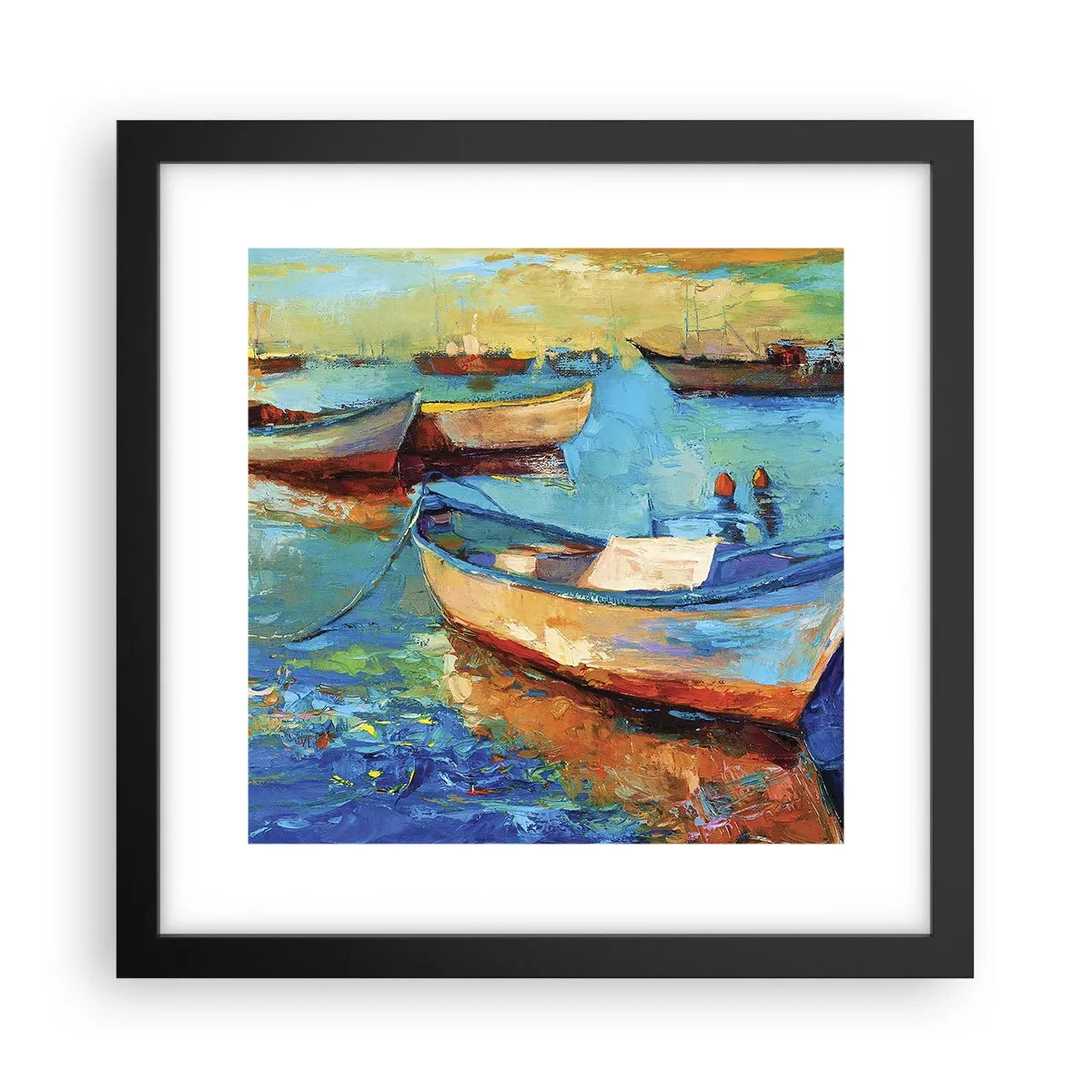 Plakat i sort ramme - I den sydlige bugt - 30x30 cm