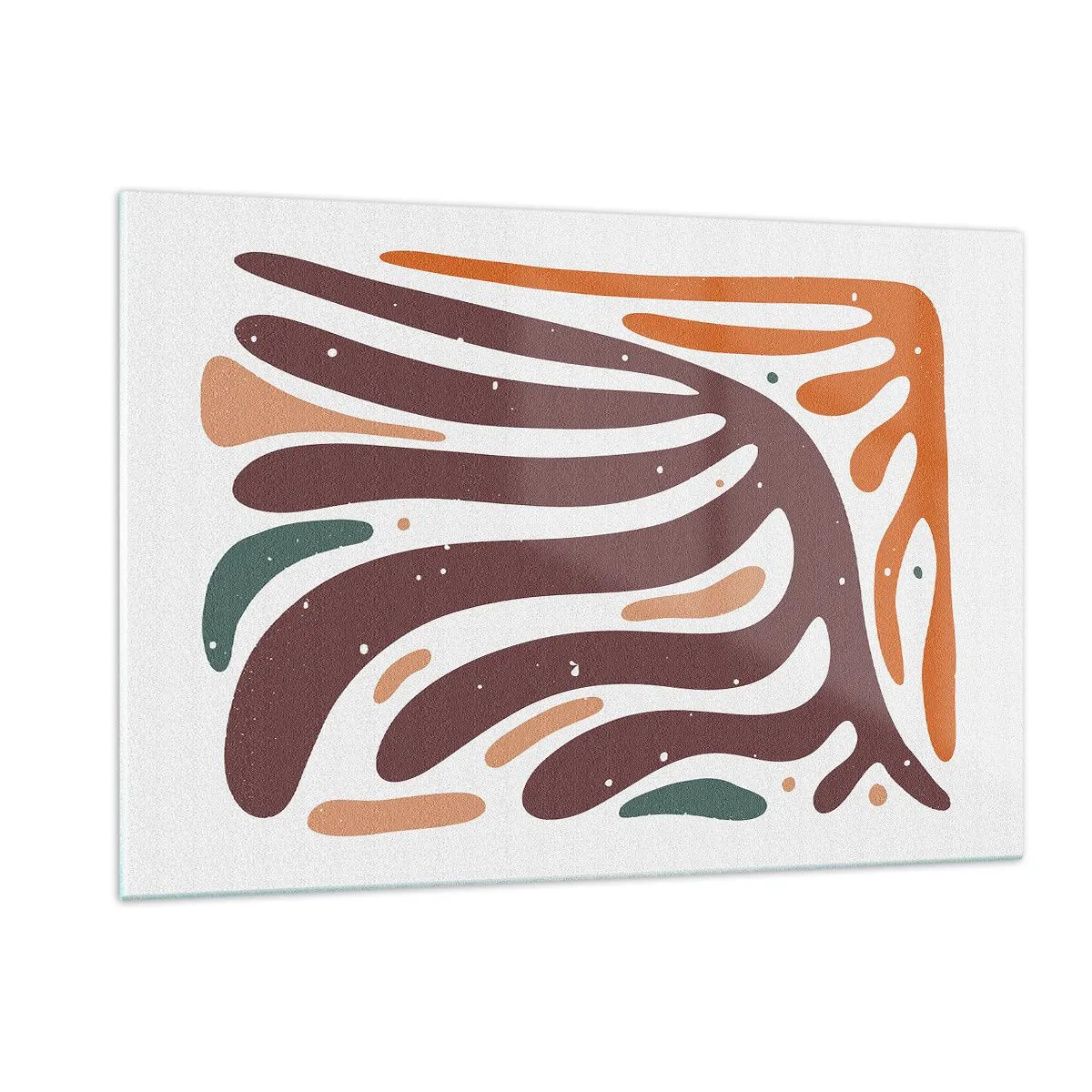 Billede på glas - Strålende organisk komposition - 120x80 cm