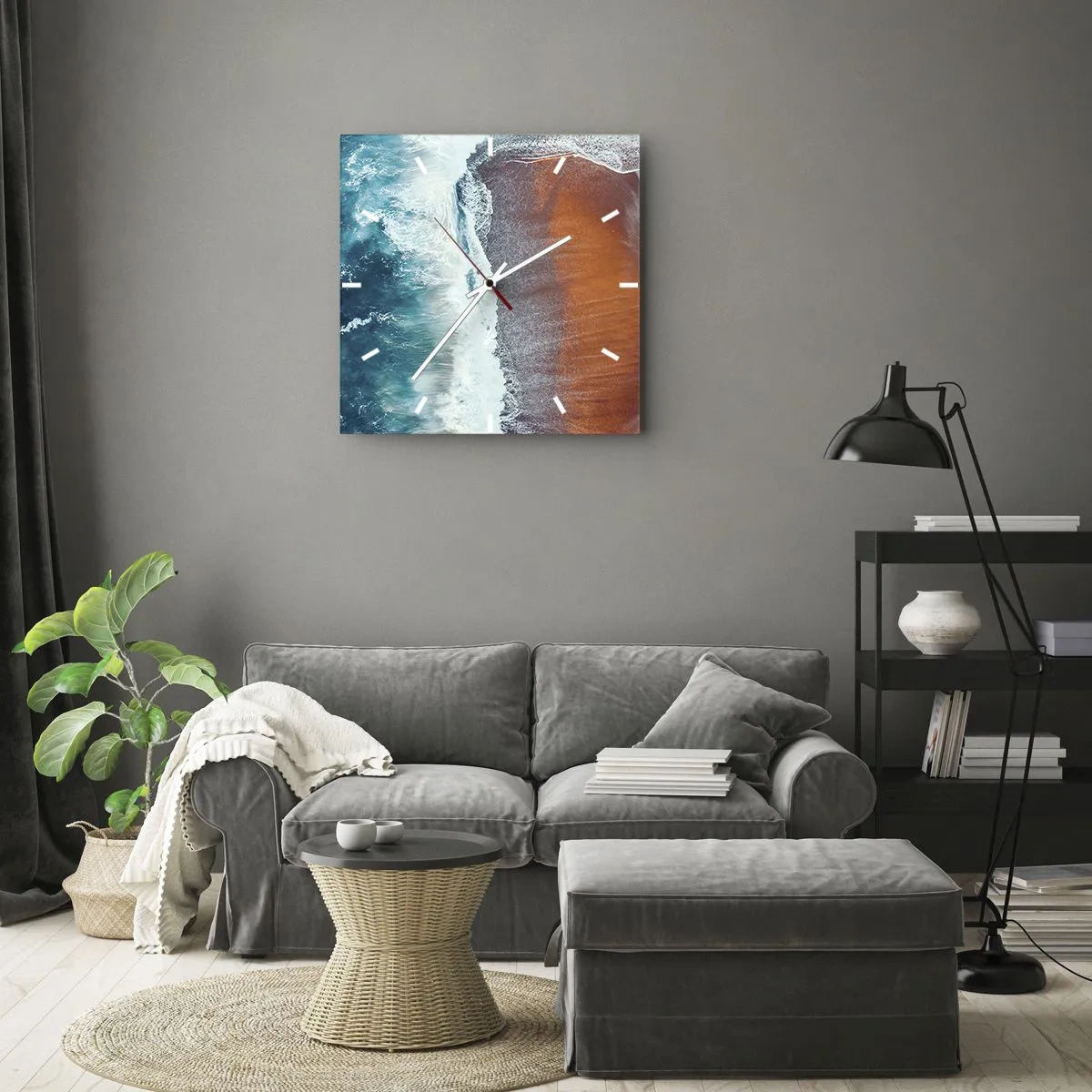 Vægur, Uret - Et strejf af havet - 40x40 cm