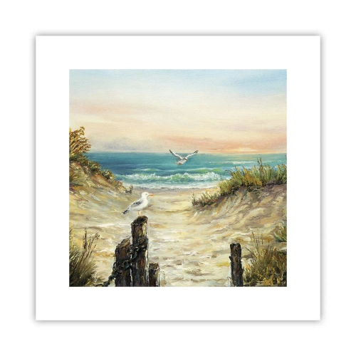 Plakat - Vindstille tilbagetog - 30x30 cm