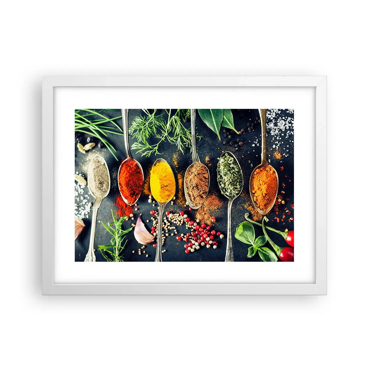 Plakat i hvid ramme - Kulinarisk magi - 40x30 cm