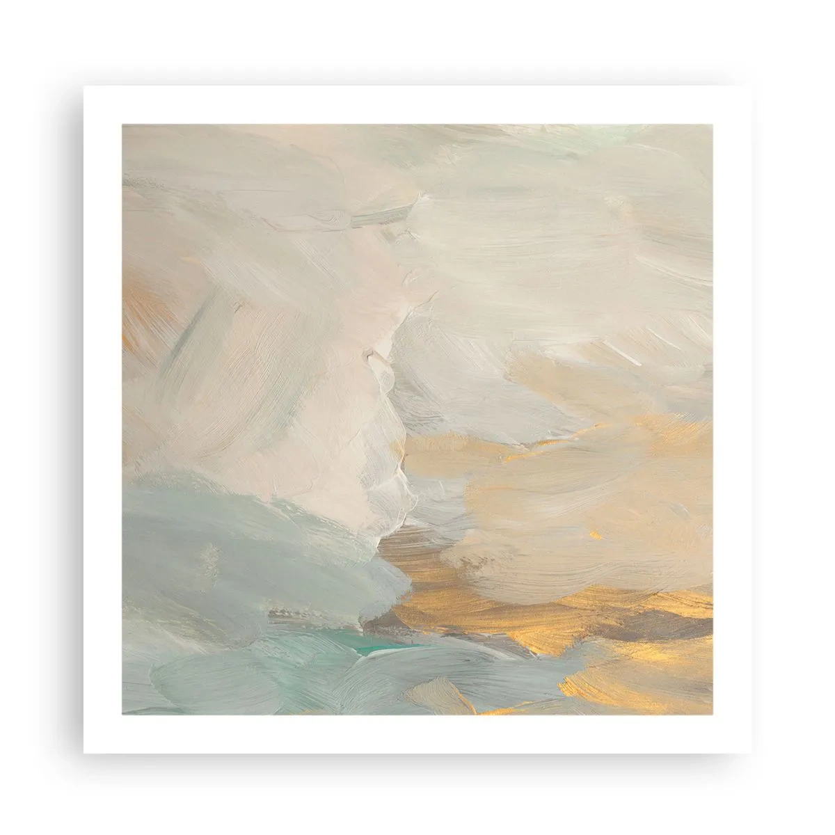 Plakat - Abstraktion - blidhedens land - 60x60 cm
