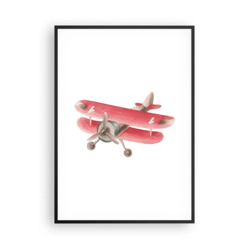 Plakat i sort ramme - Klar til at flyve højt - 70x100 cm