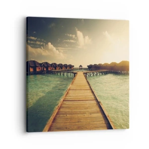 Lærredstryk - Billede på lærred - En varm invitation - 30x30 cm