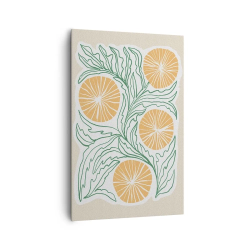 Lærredstryk - Billede på lærred - Etnisk med et strejf af abstraktion - 80x120 cm