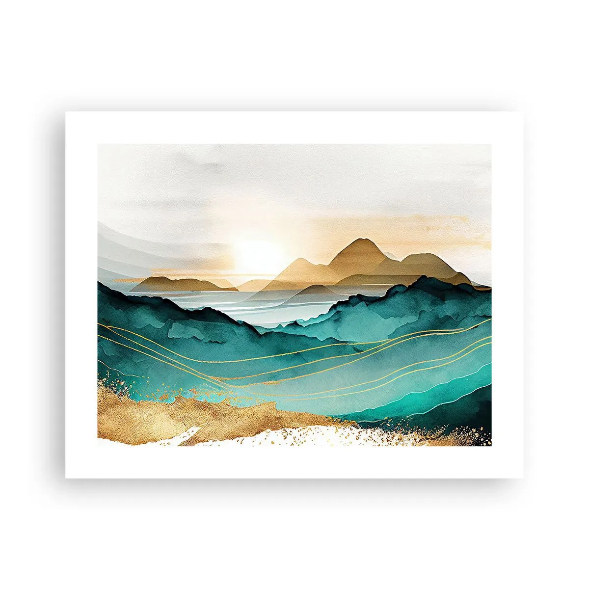 Plakat - På grænsen til abstraktion - landskab - 50x40 cm