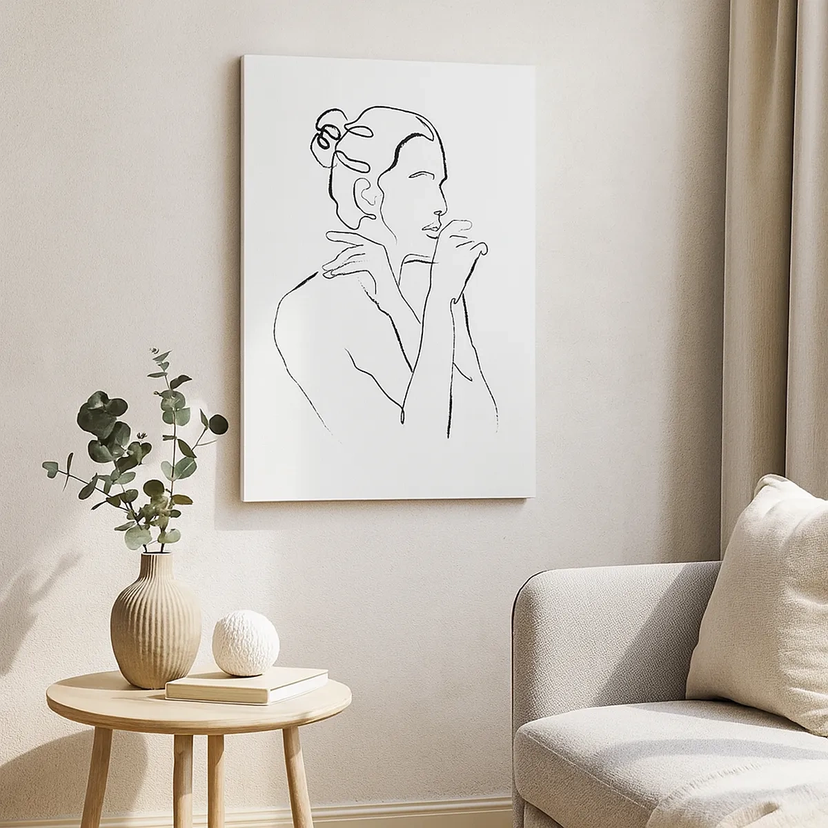 Lærredstryk - Billede på lærred - Nøgen: et sensuelt mysterium - 50x70 cm