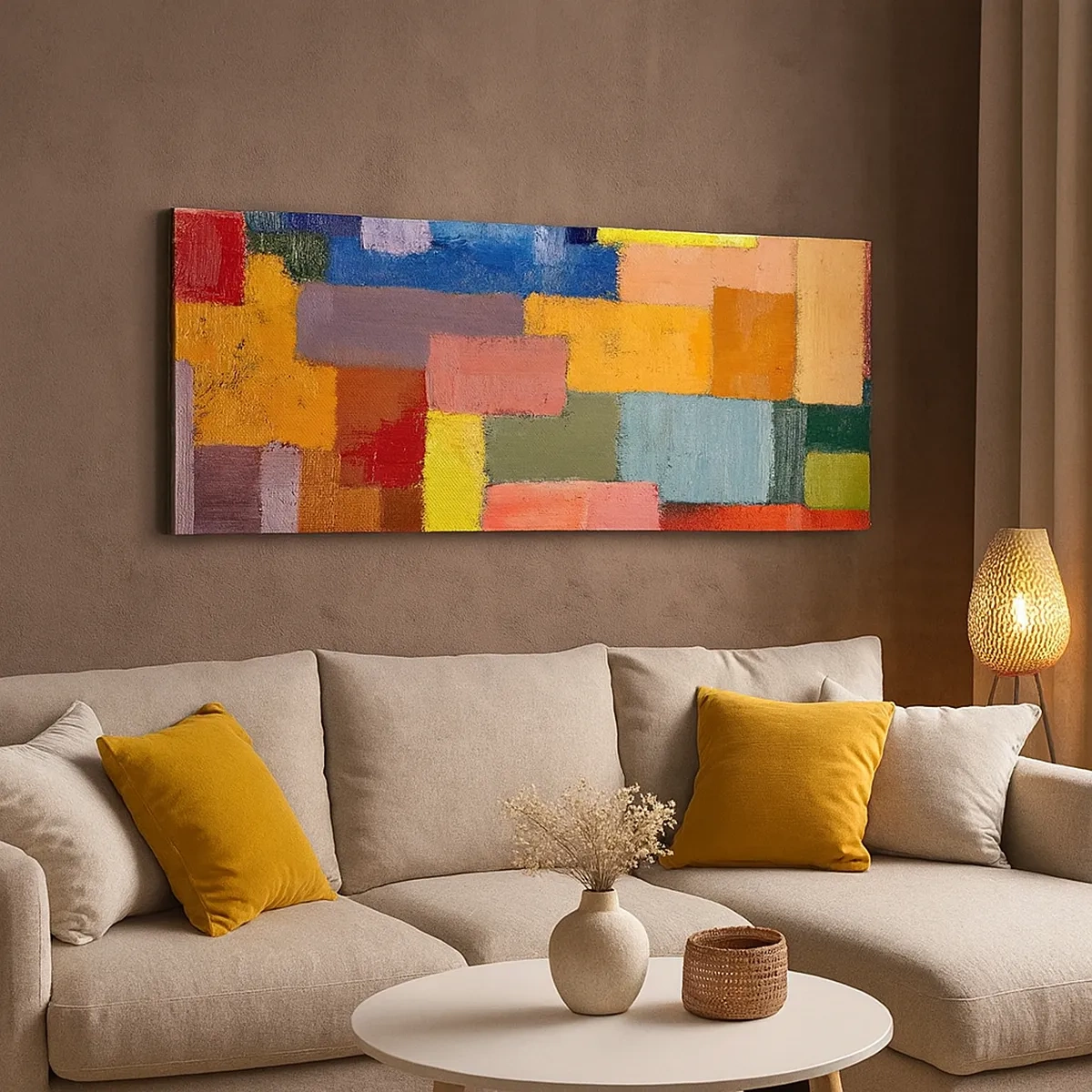 Lærredstryk - Billede på lærred - Hver især forskellige, alle farverige - 30x30 cm