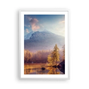 Plakat i hvid ramme - I bjerge og dale - 50x70 cm