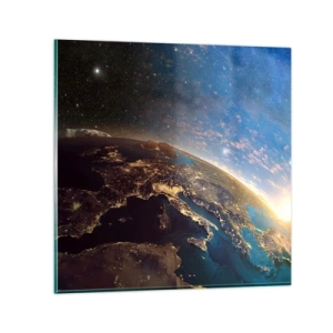 Billede på glas - Lad os se på hinanden på afstand - 60x60 cm