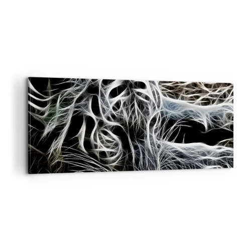 Lærredstryk - Billede på lærred - En undersøgelse af kattens lethed - 100x40 cm