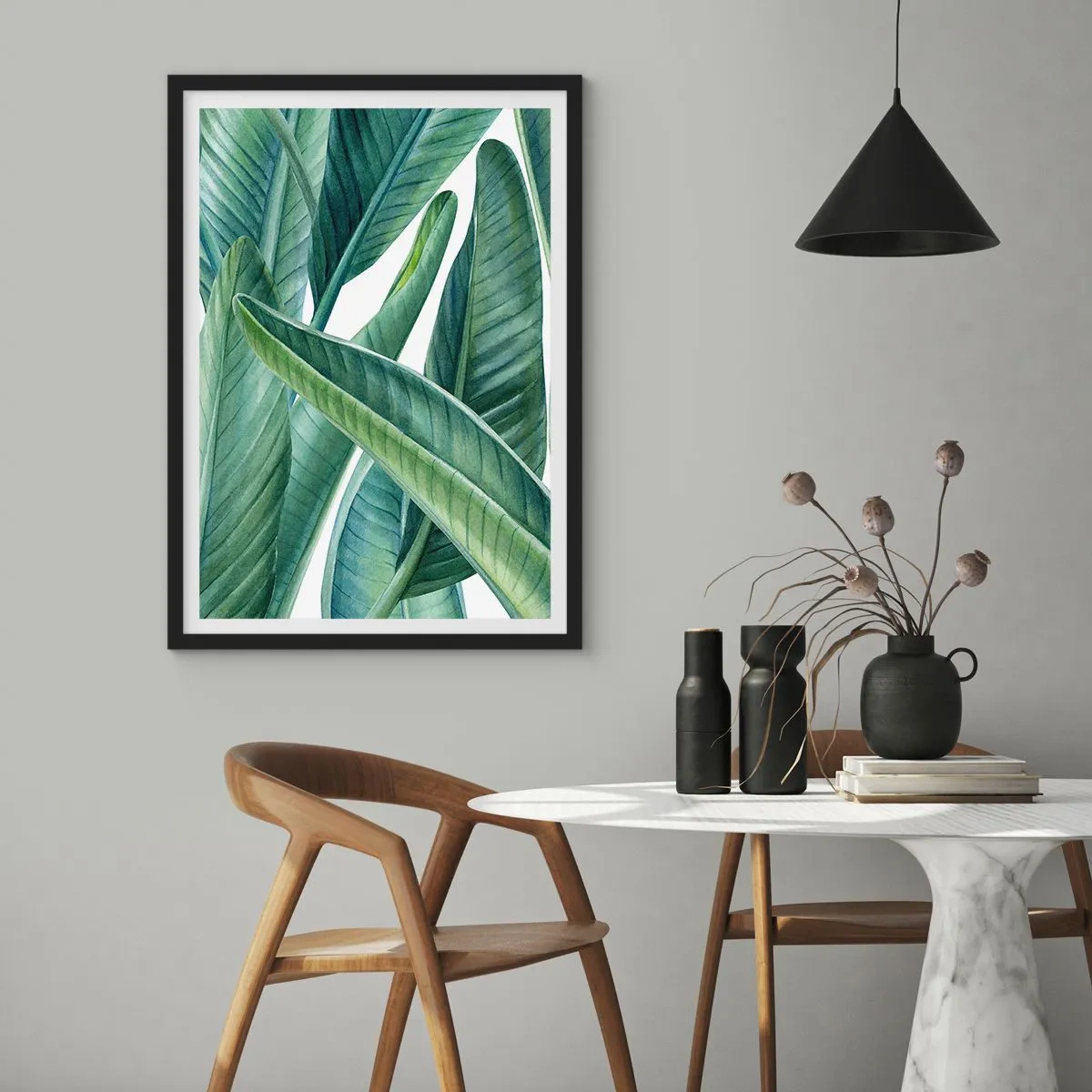 Plakat i sort ramme - Det grønne i sig selv - 40x50 cm