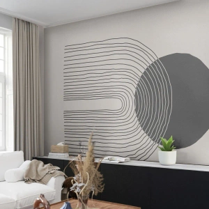 Fototapet Selvklæbende Deluxe Sticker - Rystende og selvsikker - Abstraktion, Stykke, Minimalisme - 450x315 cm