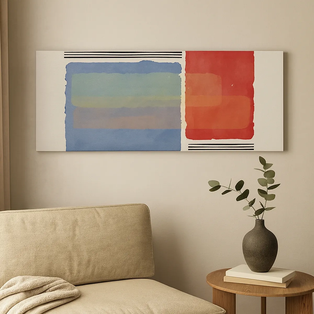 Lærredstryk - Billede på lærred - Geometriens ånd og bogstav - 30x30 cm