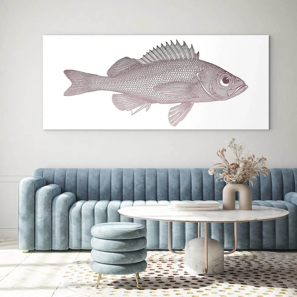 Billede på glas - Fisk med store øjne - 120x50 cm