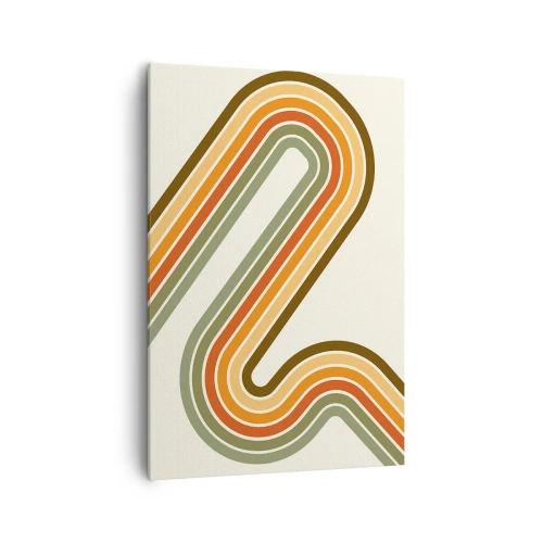 Lærredstryk - Billede på lærred - Zigzag til destinationen - 70x100 cm