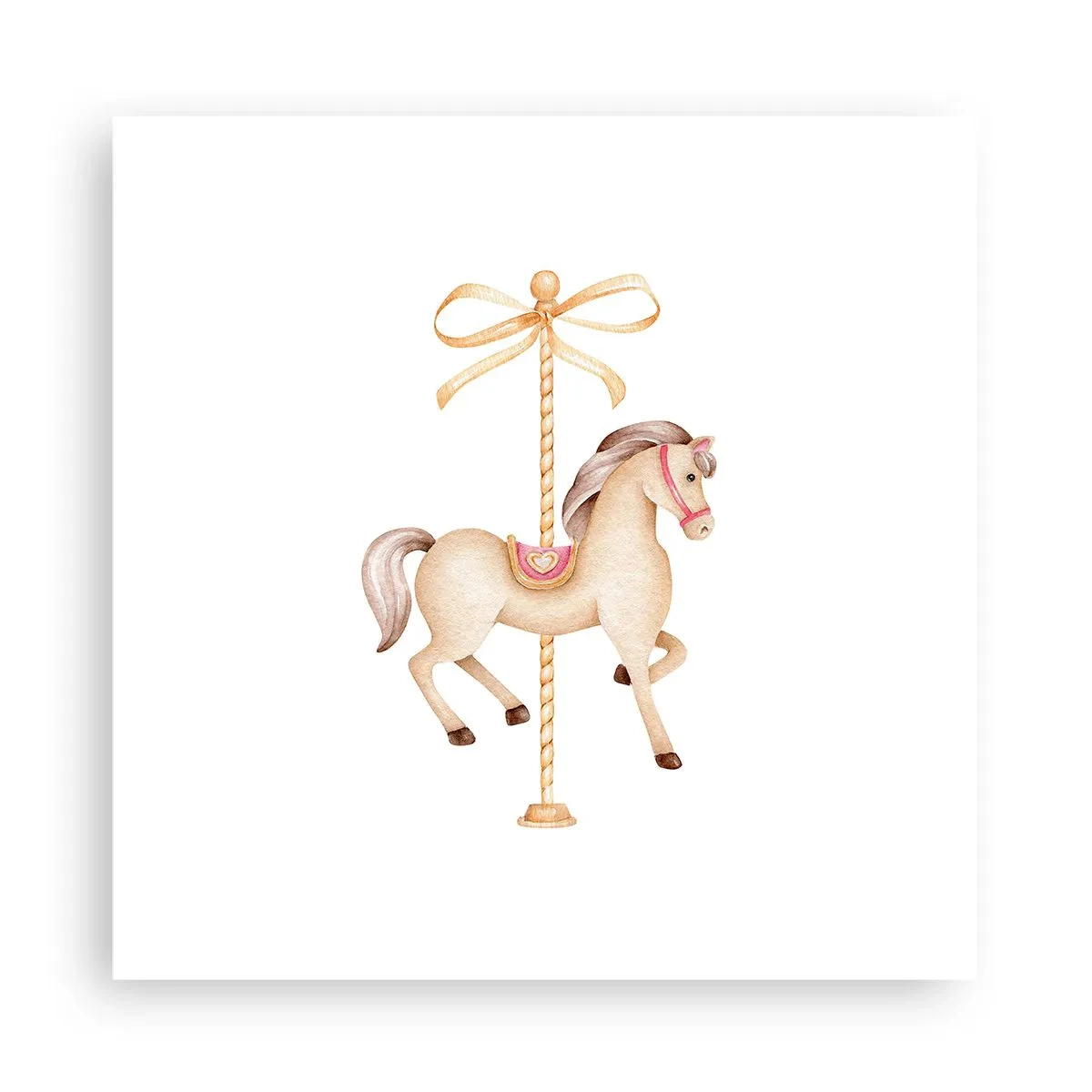 Plakat - Med et yndefuldt trav - 30x30 cm
