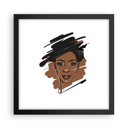 Plakat i sort ramme - Sød som chokolade - 30x30 cm