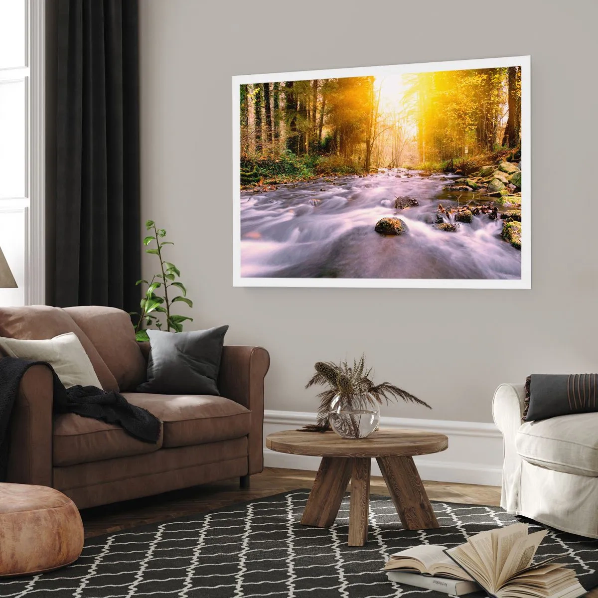 Plakat - Malachit i sølv- og guldfatning - 100x70 cm