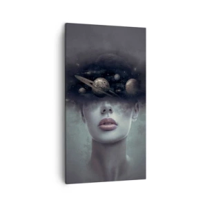 Lærredstryk - Billede på lærred - Og planeterne er ved at gå amok... - 45x80 cm