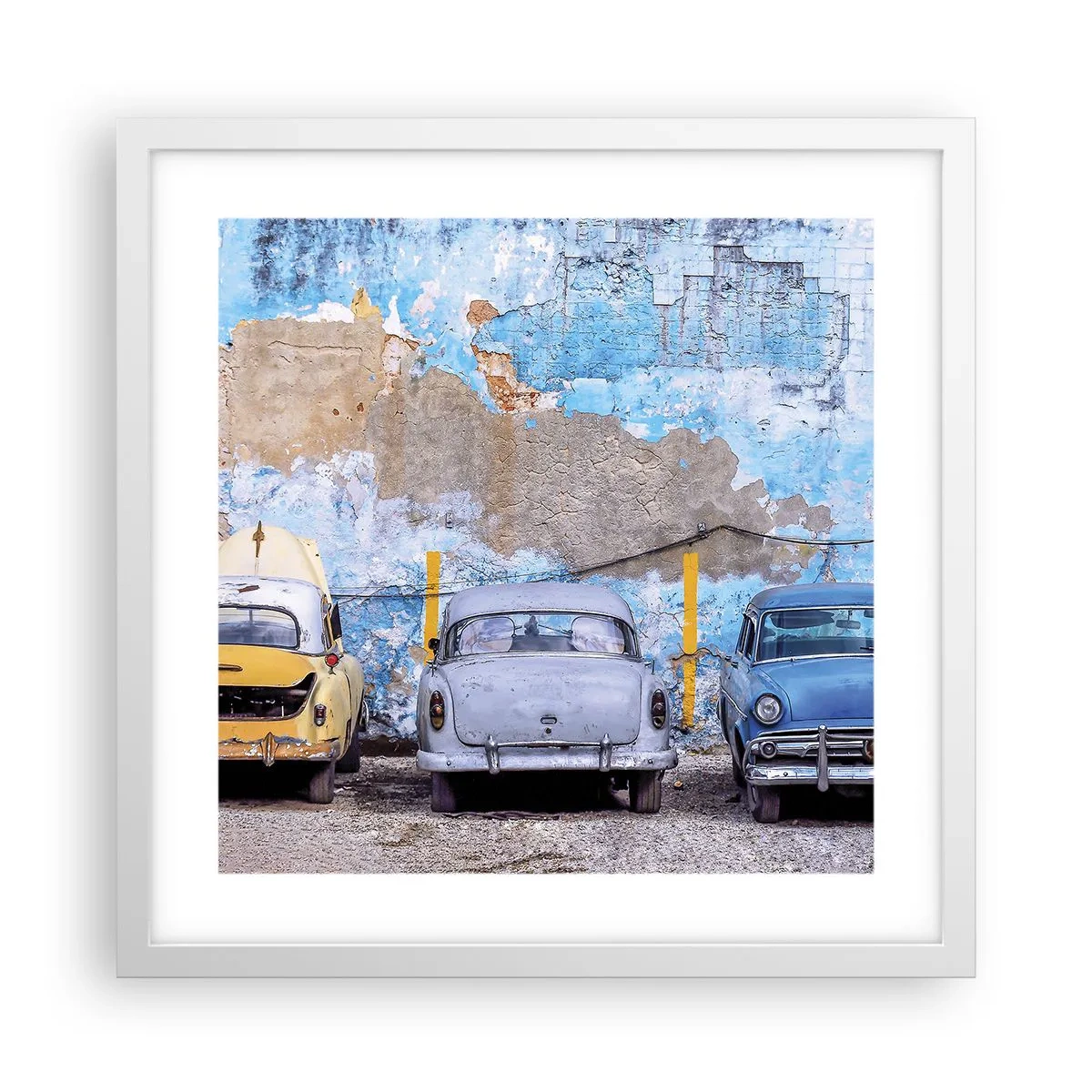 Plakat i hvid ramme - Møde for veteraner - 40x40 cm