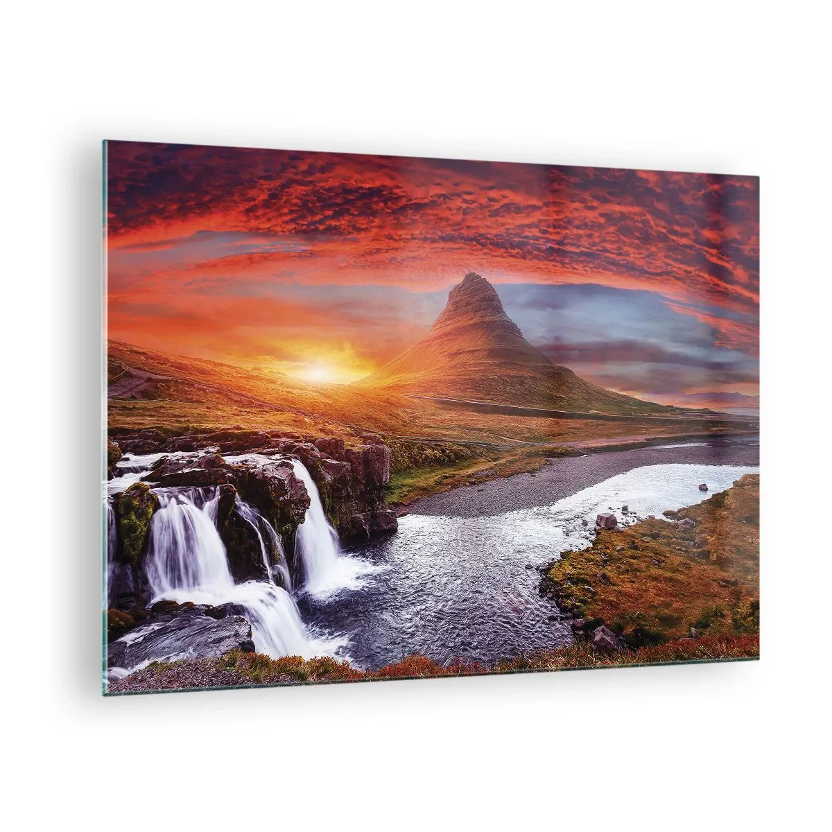 Billede på glas - En udsigt over Midgård - 70x50 cm