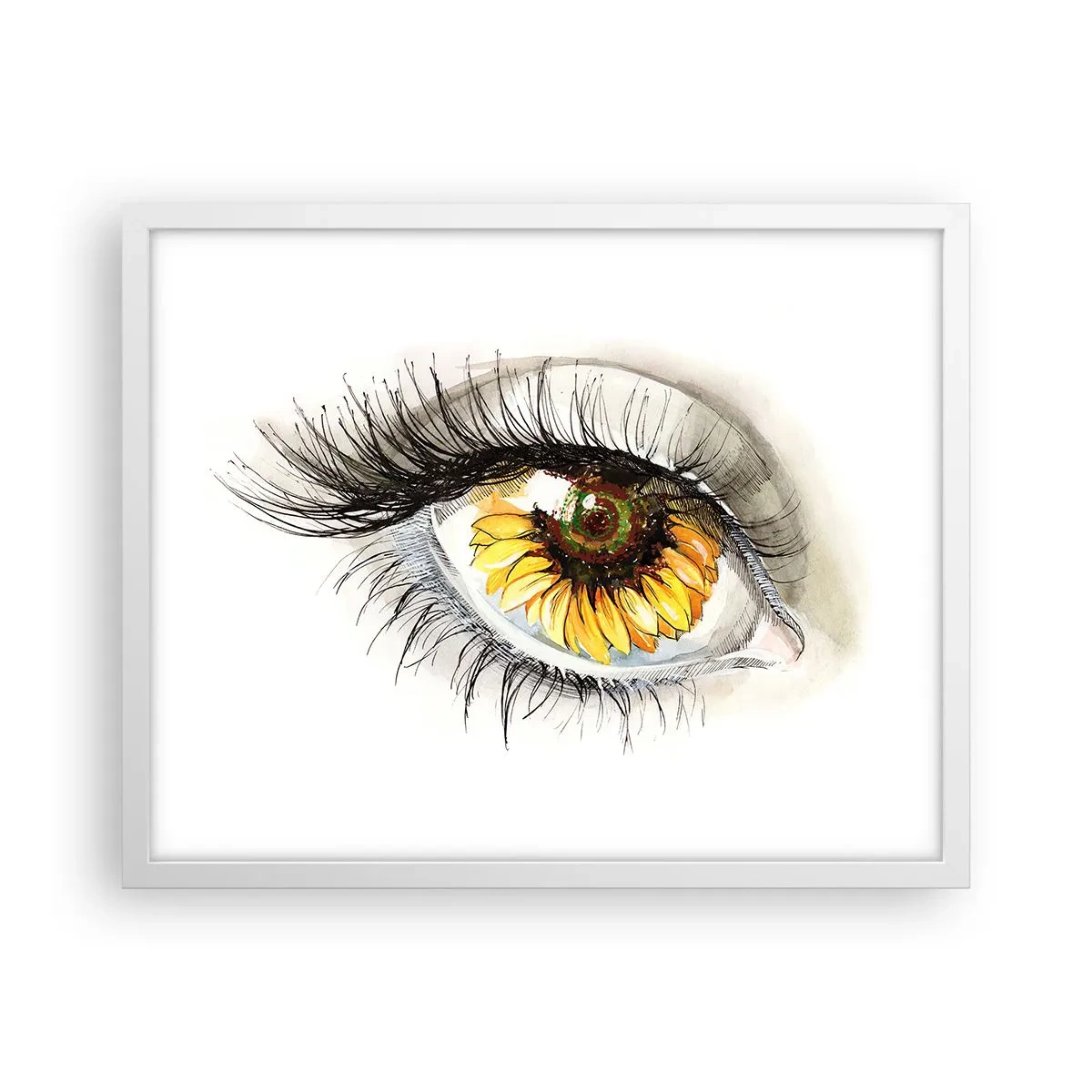 Plakat i hvid ramme - Et look lige så varmt som sommeren - 50x40 cm