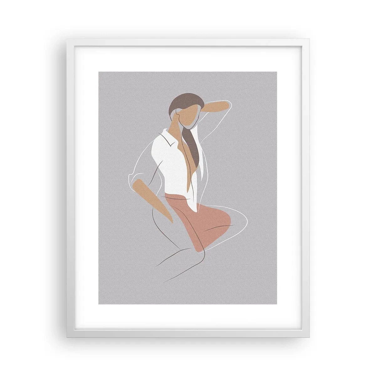 Plakat i hvid ramme - Omrids af nåde - 40x50 cm