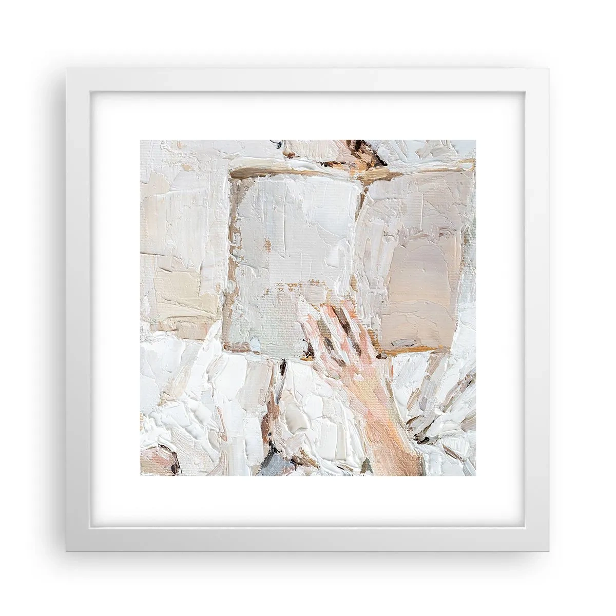 Plakat i hvid ramme - I en anden verden - 30x30 cm