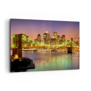 Lærredstryk - Billede på lærred - Lyset går aldrig ud her - 100x70 cm