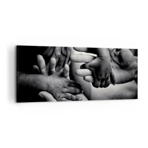 Lærredstryk - Billede på lærred - At være menneske - 120x50 cm