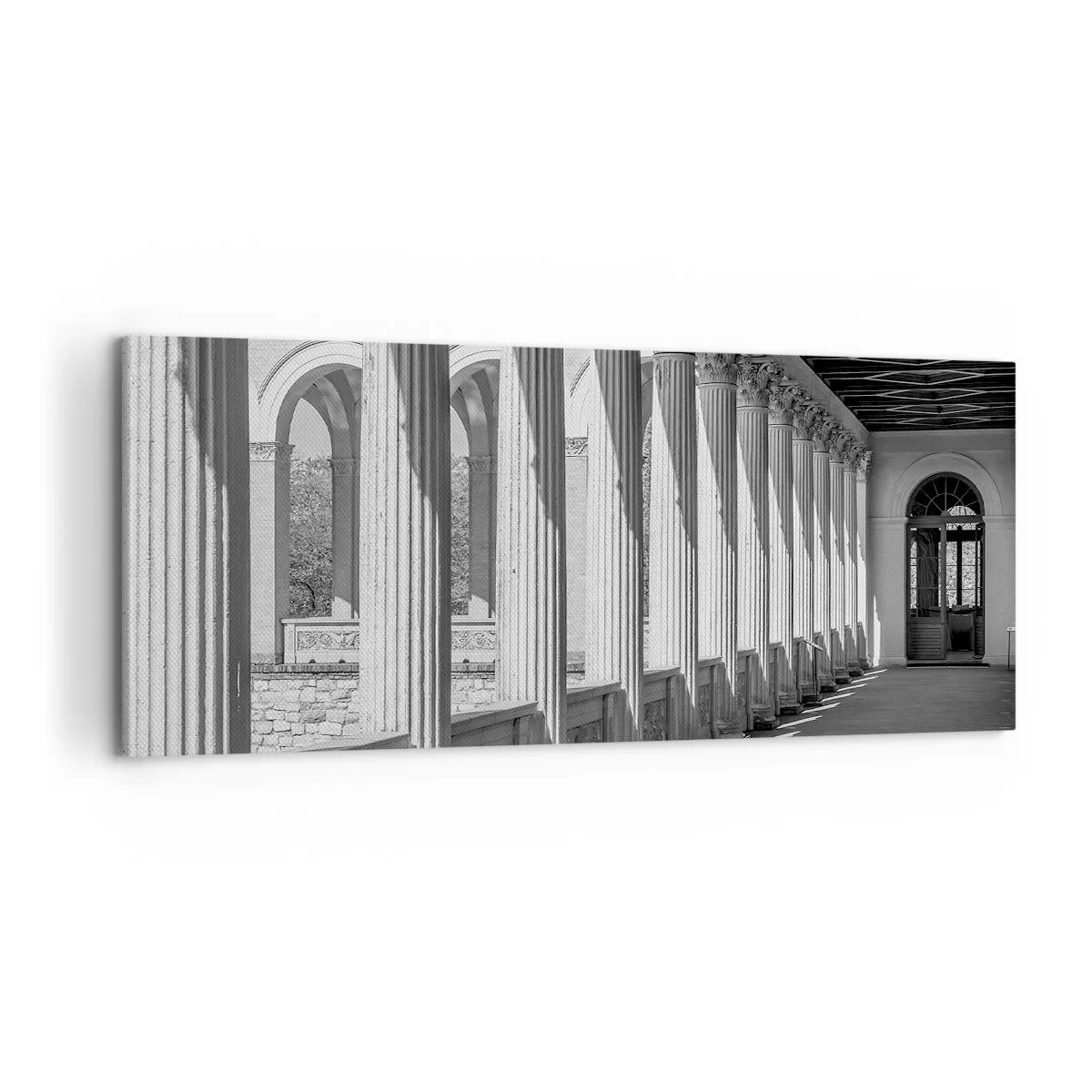 Lærredstryk - Billede på lærred - Solrig arkade - 100x40 cm