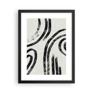 Plakat i sort ramme - Halvt stoppet - 30x40 cm