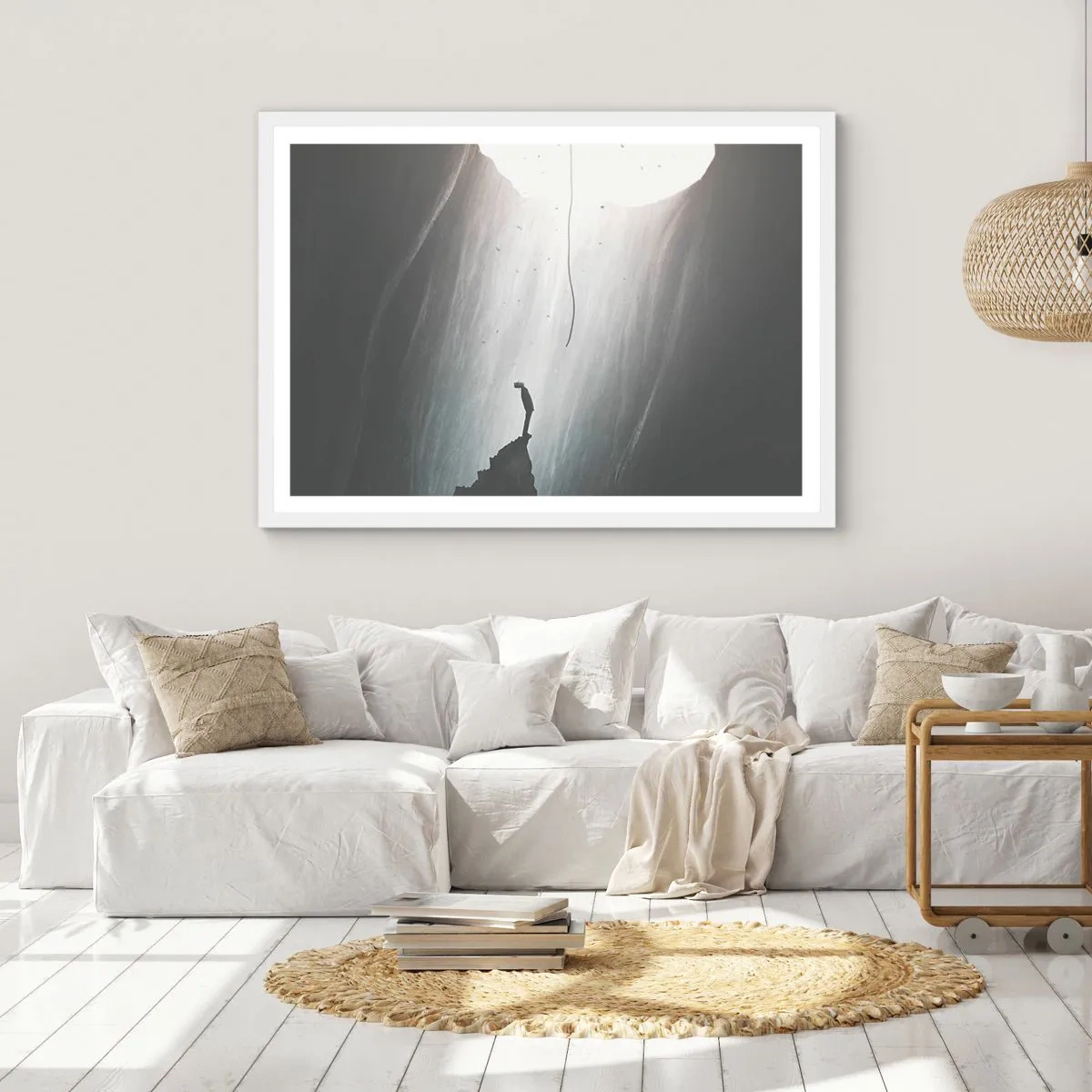 Plakat i hvid ramme - Der er altid en vej ud - 91x61 cm