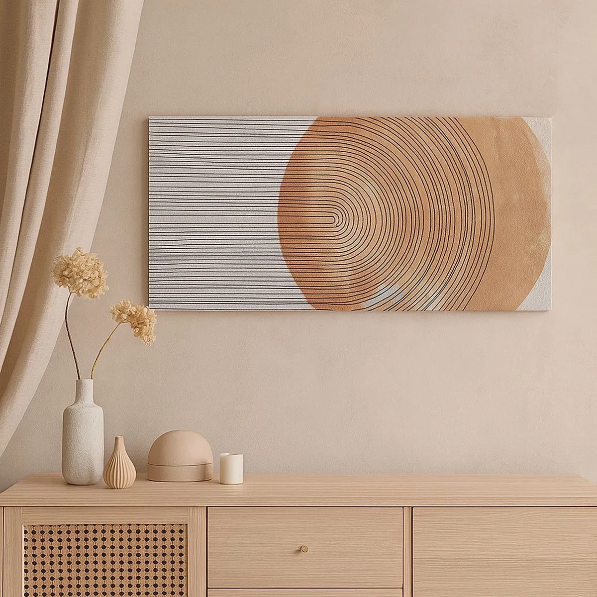 Lærredstryk - Billede på lærred - En solrig komposition - 100x40 cm