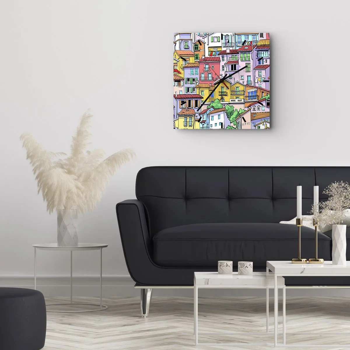 Vægur, Uret - Glædelig by - 40x40 cm