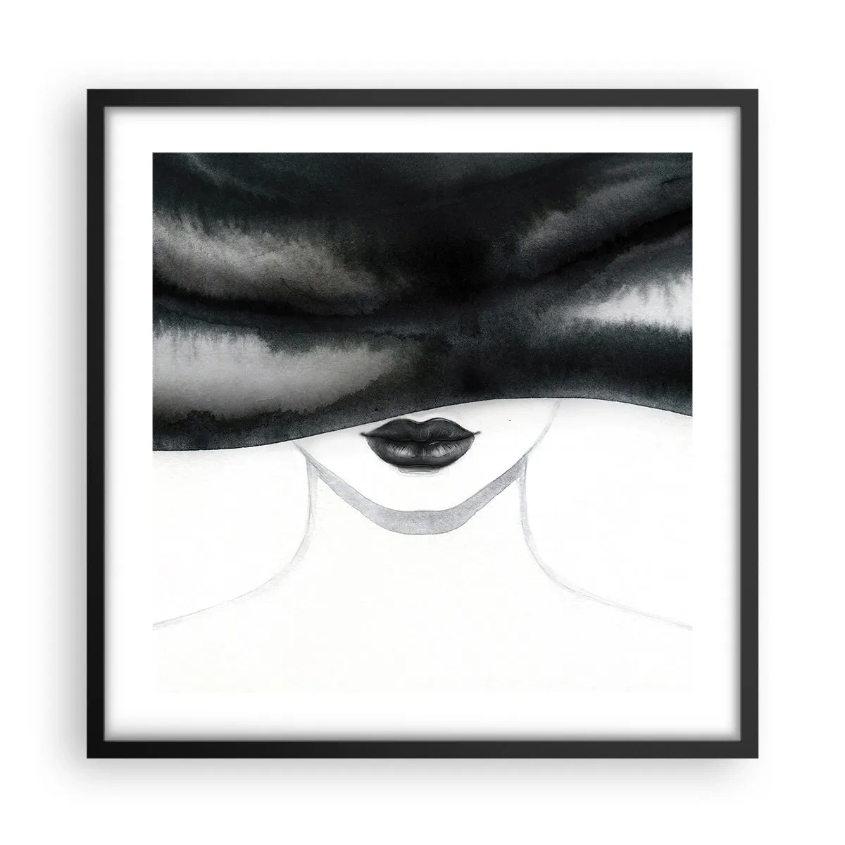 Plakat i sort ramme - Et sensuelt mysterium - 50x50 cm