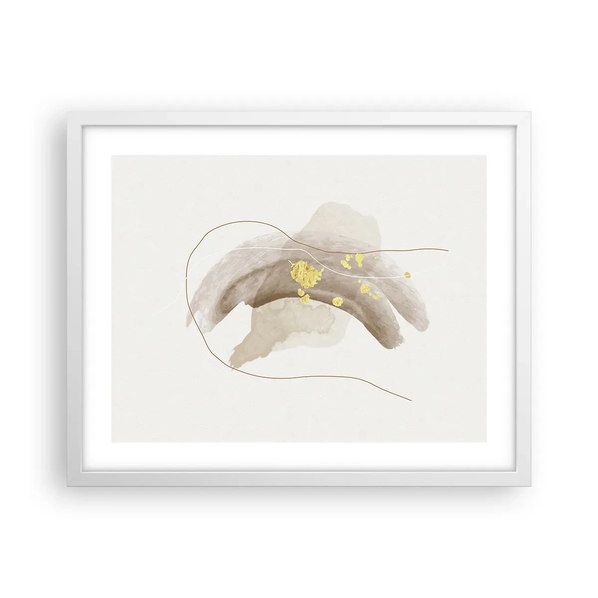 Plakat i hvid ramme - Mødt i rummet - 50x40 cm