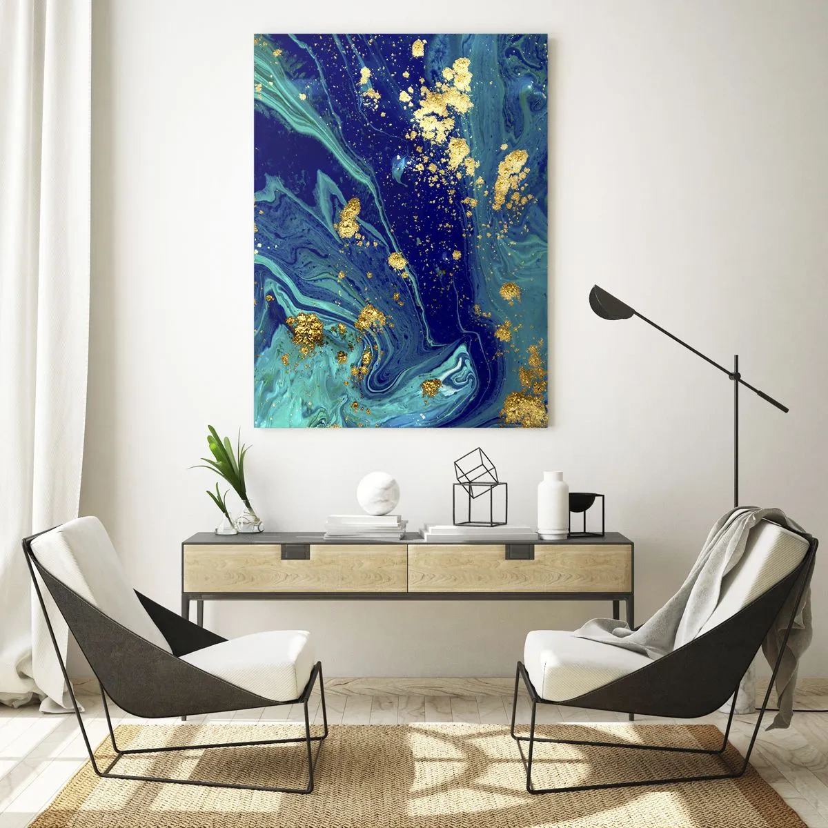 Billede på glas - Solblade  - 50x70 cm