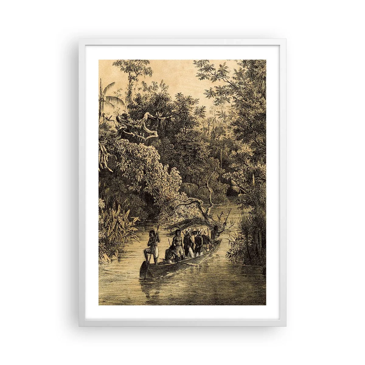 Plakat i hvid ramme - Rejsen til kilden - 50x70 cm